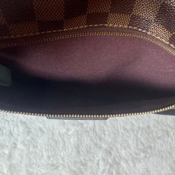 Louis Vuitton Jena MM Damier Ebene Shoulder Bag Tote Gold Hardware Classic 2017 - Picture 8 of 16